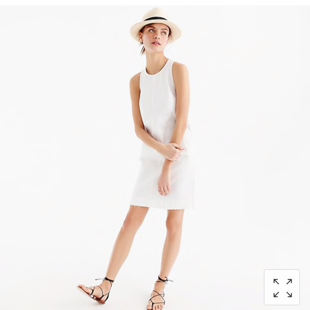 Jcrew White Denim Shift Dress